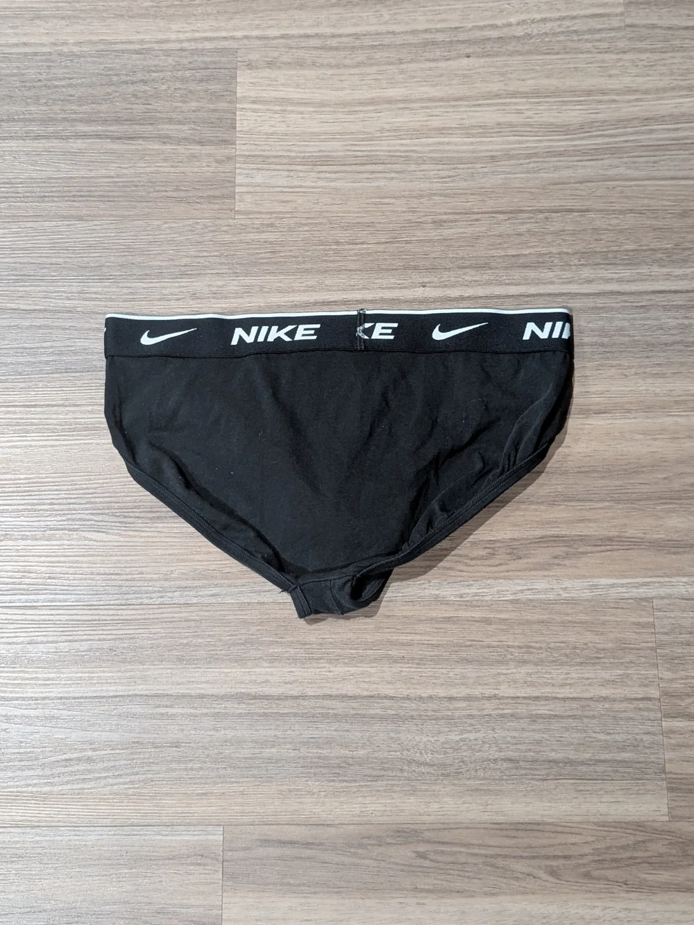 Nike Black Men's Briefs with White Logo Waistband